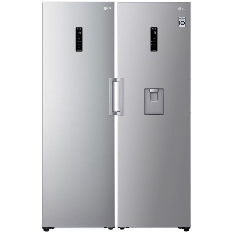 یخچال و فریزر دوقلو ال جی رنگ نقره‌ای مدل F411-B414